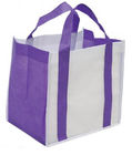 กระเป๋าใส่กระเป๋าพิมพ์ส่งเสริมการขายแบบกำหนดเอง Shopping in Green /, Purple / White
