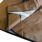 กระเป๋าจักสานผ้าสามพับที่มีด้ามจับสีน้ำตาล, ซิปซิปกระเป๋าการ์เม้นท์