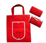 OEM ODM กระเป๋าช้อปปิ้งสีแดงพับ / ไม่ทอถุงของขวัญส่วนบุคคล