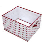 กล่องเก็บของ PP ปลอดสารพิษขนาด OEM พร้อมฝาปิดจุดขาวสีแดงที่พิมพ์