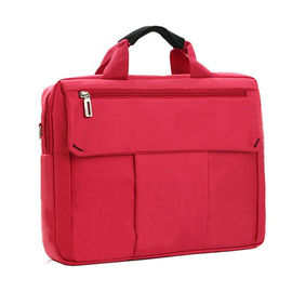 โพลีเอสเตอร์แล็ปท็อปที่ทนทานแล็ปท็อปกระเป๋าสำหรับผู้หญิงกระเป๋าธุรกิจสีแดง / สีเทาแล็ปท็อปธุรกิจ
